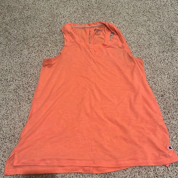 Champion Salmon Colored Key Hole Back Athletic Wear Size Medium - Picture 1 of 8